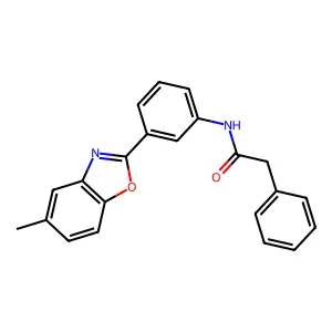 N-[3-(5-methyl-1,3-benzoxazol-2-yl)phenyl]-2-phenylacetamide structure