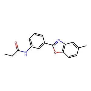 N-[3-(5-methyl-1,3-benzoxazol-2-yl)phenyl]propanamide structure