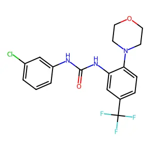 1-(3-Chlorophenyl)-3-(2-morpholin-4-YL-5-(trifluoromethyl)phenyl)urea structure