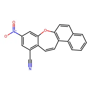 9-Nitrobenzo[b]naphtho[1,2-f]oxepine-11-carbonitrile structure