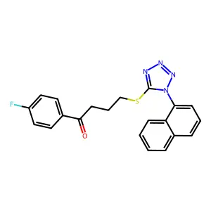 1-(4-Fluorophenyl)-4-(1-naphthalen-1-yltetrazol-5-yl)sulfanylbutan-1-one structure