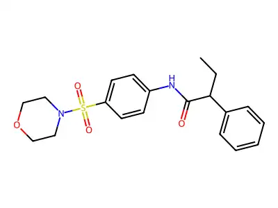 N-(4-morpholin-4-ylsulfonylphenyl)-2-phenylbutanamide structure