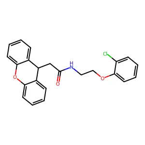 N-[2-(2-Chlorophenoxy)ethyl]-9H-xanthene-9-acetamide structure