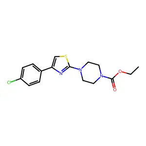 Ethyl 4-(4-(4-chlorophenyl)thiazol-2-yl)piperazine-1-carboxylate structure