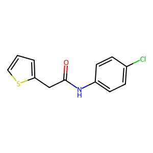 N-(4-chlorophenyl)-2-(thiophen-2-yl)acetamide structure