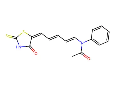 N-[5-(4-Oxo-2-thioxo-5-thiazolidinylidene)-1,3-pentadien-1-yl]-N-phenylacetamide structure