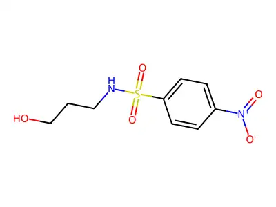 N-(3-hydroxypropyl)-4-nitrobenzenesulfonamide structure