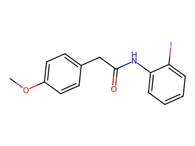 N-(2-iodophenyl)-2-(4-methoxyphenyl)acetamide structure