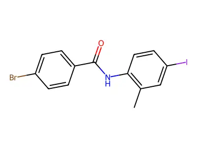 4-bromo-N-(4-iodo-2-methylphenyl)benzamide structure