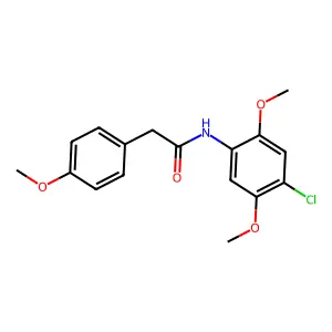 N-(4-chloro-2,5-dimethoxyphenyl)-2-(4-methoxyphenyl)acetamide structure