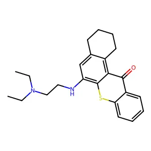 4-(beta-Diethylaminoethylamino)-1,2-cyclohexenothiaxanthone structure