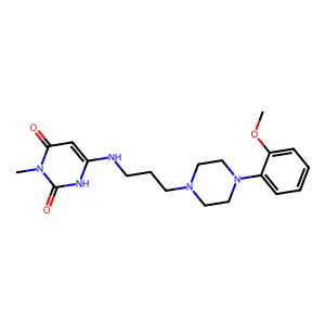 6-[3-[4-(2-Methoxyphenyl)piperazinyl]propylamino]-3-methyluracil structure