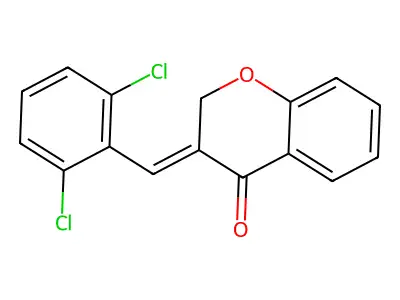 3-[(E)-(2,6-dichlorophenyl)methylidene]-2,3-dihydro-4H-chromen-4-one structure