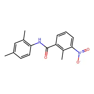 N-(2,4-dimethylphenyl)-2-methyl-3-nitrobenzamide structure