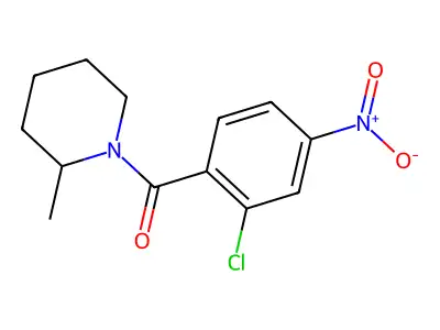 (2-Chloro-4-nitrophenyl)(2-methylpiperidin-1-yl)methanone structure
