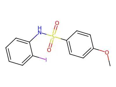 N-(2-iodophenyl)-4-methoxybenzenesulfonamide structure