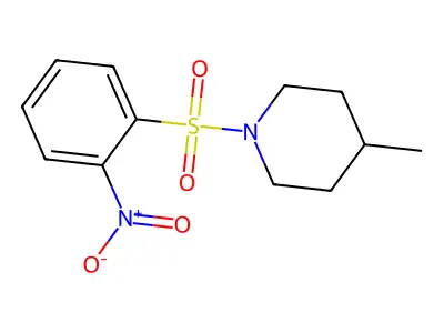 4-Methyl-1-(2-nitro-benzenesulfonyl)-piperidine structure
