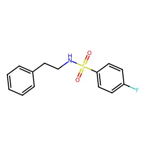 4-氟-N-(2-苯乙基)苯磺酰胺 structure