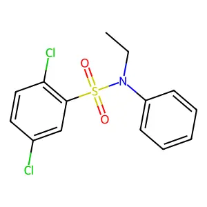 2,5-dichloro-N-ethyl-N-phenylbenzenesulfonamide structure