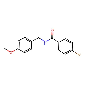 4-溴-N-(4-甲氧基苄基)苯甲酰胺 structure