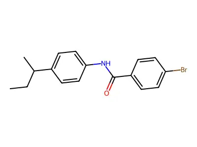 4-bromo-N-(4-butan-2-ylphenyl)benzamide structure