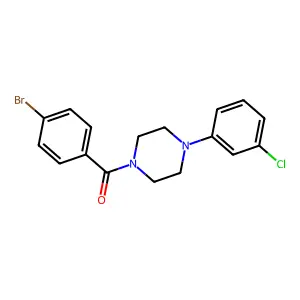 (4-Bromophenyl)-[4-(3-chlorophenyl)piperazin-1-yl]methanone structure