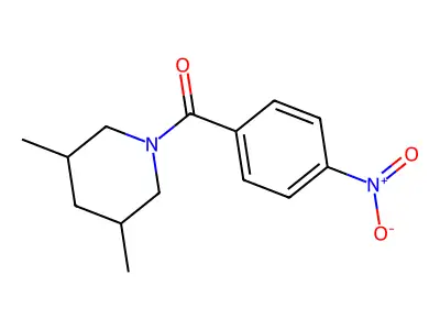 (3,5-Dimethylpiperidin-1-yl)-(4-nitrophenyl)methanone structure
