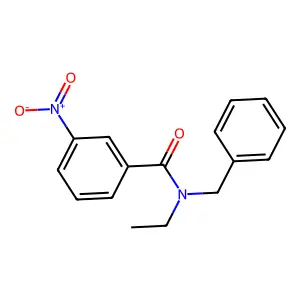 N-benzyl-N-ethyl-3-nitrobenzamide structure