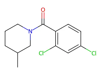 (2,4-Dichlorophenyl)(3-methyl-1-piperidinyl)methanone structure