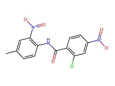 2-chloro-N-(4-methyl-2-nitrophenyl)-4-nitrobenzamide structure