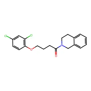 4-(2,4-dichlorophenoxy)-1-(3,4-dihydro-1H-isoquinolin-2-yl)butan-1-one structure