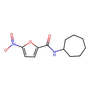 N-cycloheptyl-5-nitrofuran-2-carboxamide structure
