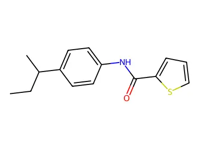 N-(4-butan-2-ylphenyl)thiophene-2-carboxamide structure