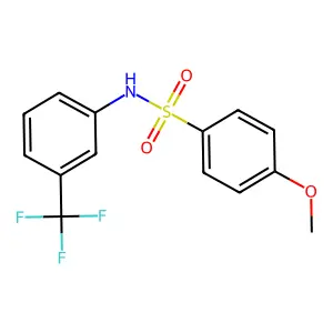 4-Methoxy-N-[3-(trifluoromethyl)phenyl]benzenesulfonamide structure