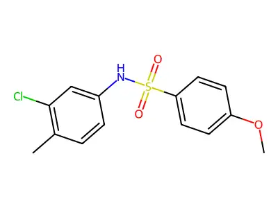 N-(3-chloro-4-methylphenyl)-4-methoxybenzenesulfonamide structure