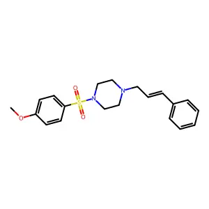 4-[(4-Cinnamyl-1-piperazinyl)sulfonyl]phenyl methyl ether structure