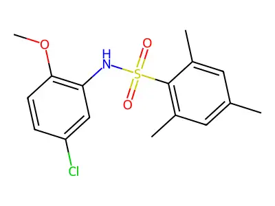 N-(5-Chloro-2-methoxyphenyl)-2,4,6-trimethylbenzene-1-sulfonamide structure