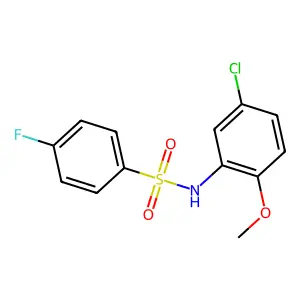 N-(5-chloro-2-methoxyphenyl)-4-fluorobenzenesulfonamide structure