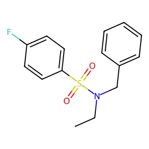 N-benzyl-N-ethyl-4-fluorobenzenesulfonamide structure
