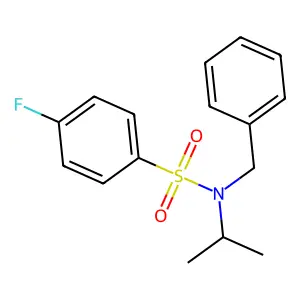 N-benzyl-4-fluoro-N-propan-2-ylbenzenesulfonamide structure