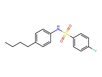 N-(4-butylphenyl)-4-fluorobenzenesulfonamide structure