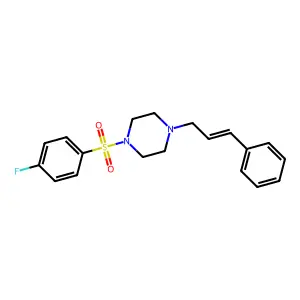 1-Cinnamyl-4-[(4-fluorophenyl)sulfonyl]piperazine structure