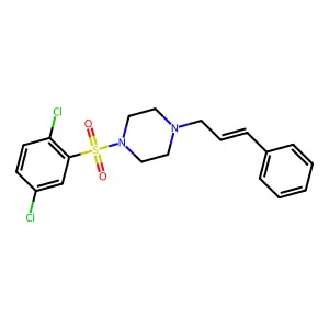 1-Cinnamyl-4-(2,5-dichlorophenyl)sulfonyl-piperazine structure