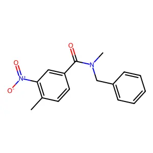 N-benzyl-N,4-dimethyl-3-nitrobenzamide structure