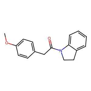 1-(2,3-Dihydroindol-1-yl)-2-(4-methoxyphenyl)ethanone structure