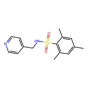 2,4,6-trimethyl-N-(pyridin-4-ylmethyl)benzenesulfonamide structure
