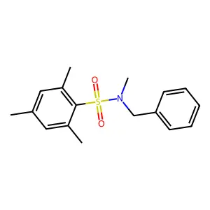 N-benzyl-N,2,4,6-tetramethylbenzenesulfonamide structure