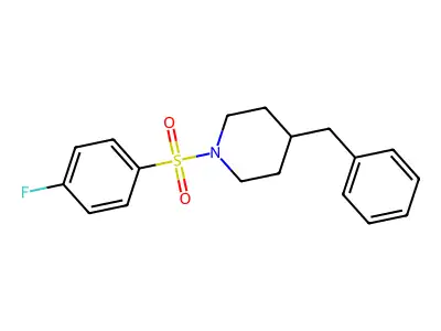4-Benzyl-1-(4-fluorophenyl)sulfonylpiperidine structure