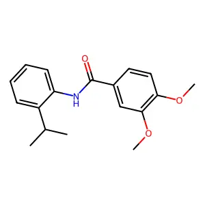 3,4-dimethoxy-N-[2-(propan-2-yl)phenyl]benzamide structure
