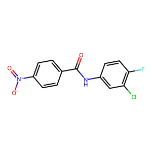 N-(3-chloro-4-fluorophenyl)-4-nitrobenzamide structure